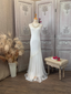 Elegant White Mermaid Sleeveless Beaded Chiffon Long Formal Prom Dress