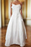 Elegant White Satin Spaghetti Straps Prom Dress Fairy A Line Princess Dress Evening Gown
