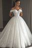 Ethereal Wedding Dresses Ball Gowns Off The Shoulder Sequin White Wedding Dress Bridal Gown