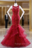 Prom Dresses Red Prom Dresses Lace Prom Dress Mermaid Prom Dresses