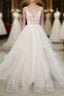 Eye-catching Appliques Tulle A Line Wedding Dresses