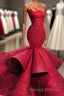 Fabulous Mermaid Strapless Sleeveless Long Prom Dress