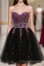 Fancy Sweetheart Lace-Up Short Homecoming Dresses With Beading