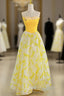 Fashion Yellow Sweetheart Long Prom Dress