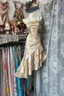 Girlhomeshops-Champagne Short Ruffle Satin Homecoming Dresses Birthday Dresses