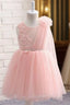 Glamorous Pink First Dresses For Girls Brand Tulle Lace