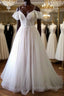 Glorious Cold-shoulder Chapel Train Wedding Dresses