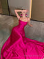 Gorgeous A line Spaghetti Straps Hot Pink Long Evening Dress Prom Dresses Birthday Outfits