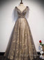 Gorgeous A Line V Neckline Long Prom Dresseses Lace Prom Dress