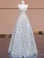 Gorgeous Balll Gown Sweetheart Floral Tulle Long Evening Dress Prom Dresses