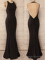 Gorgeous Mermaid Halter Sleeveless Floor Length Spandex Prom Dresses