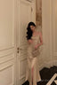 Gorgeous Mermaid Spaghetti Straps Champagne Slit Date Night Dresses Prom Dress Birthday Outfits