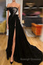 Gorgeous Strapless Split Front A-line Prom Dress With Beading