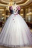 Gradient Purple Color Tulle Appliques Quinceanera Dress