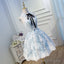 Gray Lace Hoco Dresses Short Homecoming Dress
