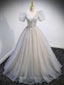 Gray Tulle Sequin Long Prom Dresses Gray Tulle Prom Graduation Dress