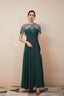 A Line Chiffon Beading Long Zipper Back Mother of the Bride Dresses
