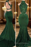 Green lace mermaid prom Dresses green Prom Dresses