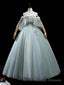 Green Tulle Lace Long Prom Dress, Green Tulle Lace Ball Gowns Sweet 16 Dress