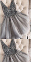 Grey Short Prom Homecoming Dress