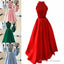 Halter Lace Satin Prom Dress Long Two Piece Halter Criss Cross Backless Draped A-Line Graduation Sweet 15 Dresses Cheap