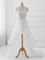 High Low Wedding Dresses A Line Bridal Gowns Beading Appliques