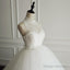 High Neck Open Back Tulle Ball Gowns Wedding Dress