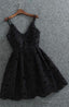 Homecoming Dress Lace Short V Neck Aline