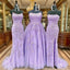 Hot Lace Violet Purple Lace Prom Dress Sleeveless Long School Dance Dresses