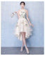Ivory High Low Halter Tulle Layers Homecoming Dresses High Low Prom Dresseses
