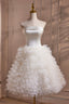 Ivory Strapless Tulle Short Prom Dresses Lovely A-Line Prom Dresses