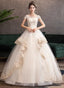 Ivory Tulle With Lace Short Sleeves Sweet 16 Dresses Ivory Tulle Ball Gowns Layers Prom Dresses