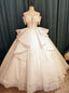 Lace Ball Gowns Off the Shoulder Pearls Wedding Dress
