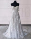 Lace Embroidery Off The Shoulder Boho Tulle Wedding Dresses