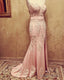 Lace Embroidery Sweetheart Bow Back Prom Dress Mermaid