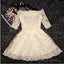 Lace Ivory Pretty Homecoming Dresses Prom Dresses Charming Homecoming Dresses