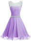 Lavender Chiffon Short Sequins And Beaded Short Prom Dresses Chiffon Prom Dresses Homecoming Dress