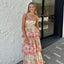 Orange Fashion Sweet Floral Layered Lace Prom Dresses Long Prom Gowns Garden Prom Dresses