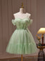 Light Green Tulle Short Prom Dress Graduation Dress, Cute Short Formal Dress