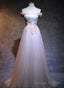 Light Pink Sweetheart Off Shoulder Prom Dress, Long Prom Dress