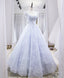 Light Purple Tulle Lace Long Prom Dress, Light Purple Prom Dress