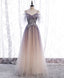 Light Purple Tulle Sequin Long Prom Dress, Purple Formal Prom Dress