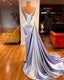 Lignt Sky Blue Satin Long Prom Dress Evening Gown Party Dress