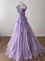Lilac Sweetheart 3D Flowers Lace Applique Prom Dresses Tulle Prom Dress shops