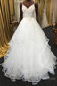 Long A Line Sweetheart Spaghetti Straps Lace Tulle Wedding Dresses