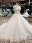 Long Ball Gowns Sweetheart Appliques Tulle Wedding Dresses