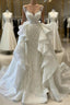 Long Mermaid Sweetheart Appliques Lace Wedding Dresses With Detachable Train