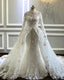 Long Sleeves Mermaid Wedding Dress Lace High Neck