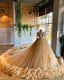 Long Wedding Dress Champagne Prom Dress