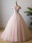 Lovely Light Pink Sweetheart Flowers Tulle Prom Dresses Pink Prom Dresses